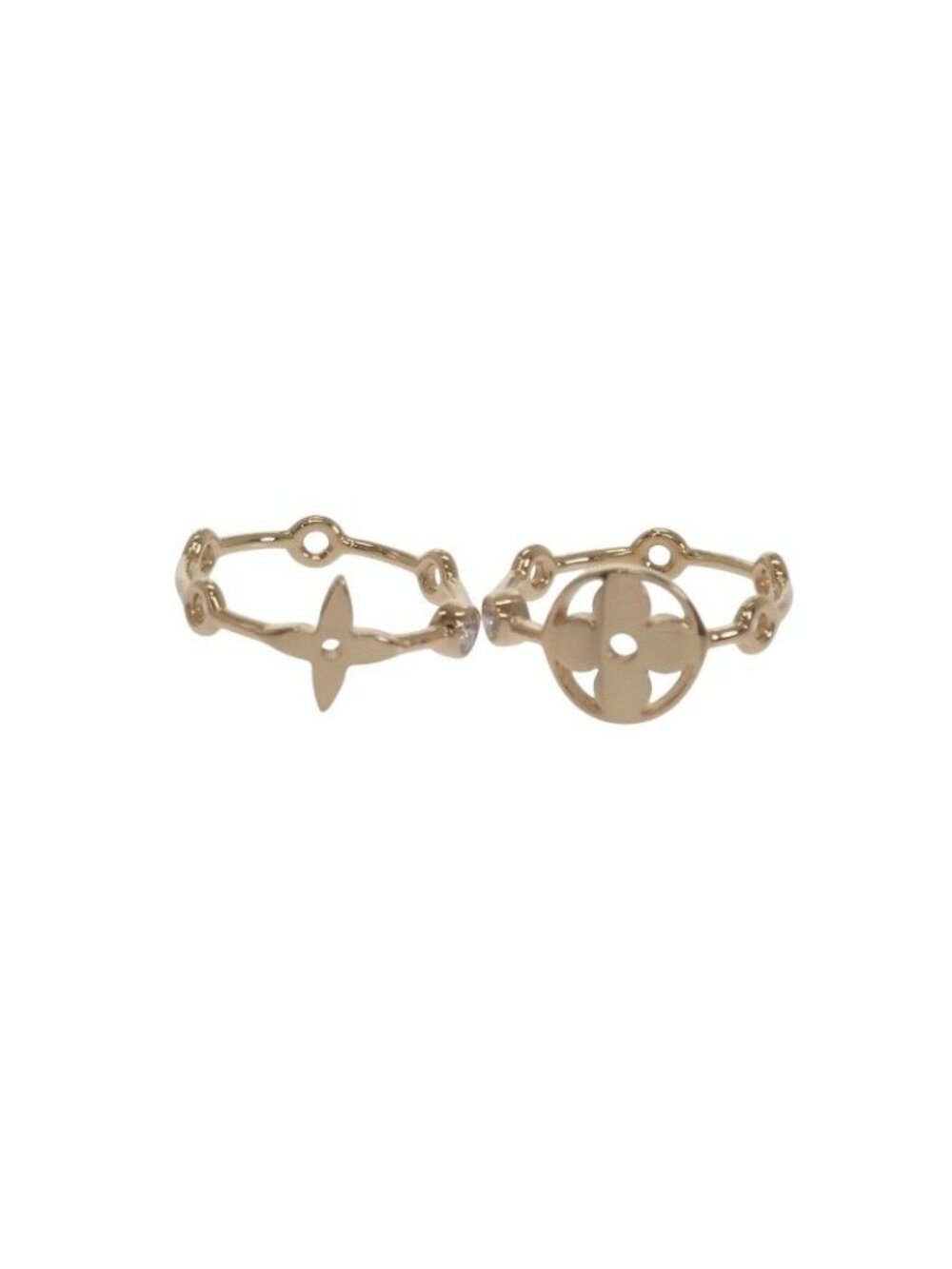 Louis Vuitton Monogram Skin 2 P No 10 Q9 A72 Ring 18K Yellow Gold Diamond - Picture 1 of 10